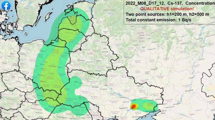 Вчені змоделювали поширення радіації у випадку аварії на ЗАЕС