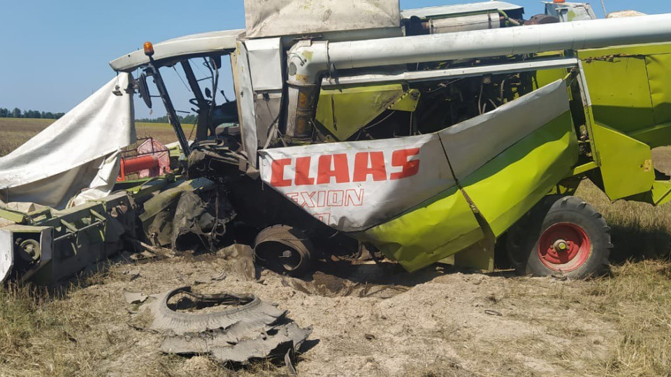У Київській області трактор підірвався під час збору врожаю
