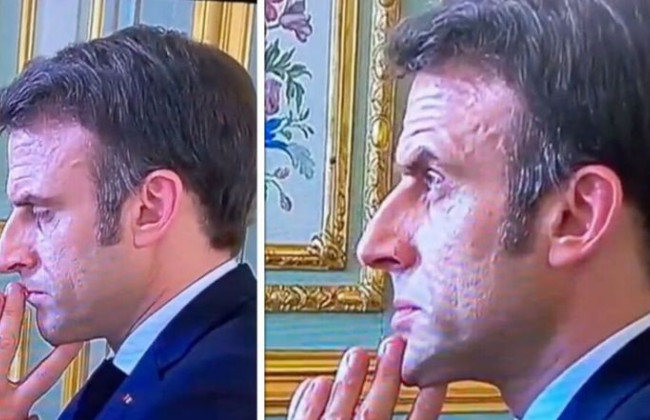 Тотальная война: внезапная реакция Макрона на вторжение в Украину показана в новом обнаруженном видео