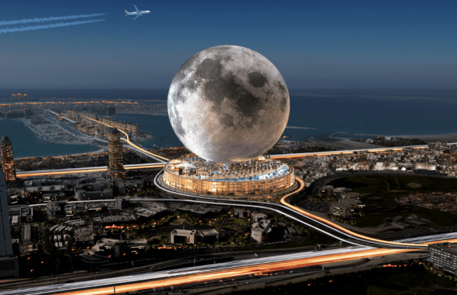 Космічний туризм: у Дубаї будують готель у вигляді Місяця, фото