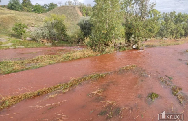 В Кривом Роге стала красной вода в реке Ингулец, — СМИ