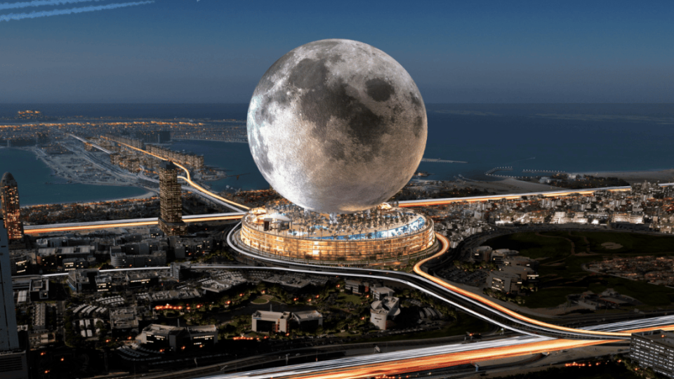 Космический туризм: в Дубае строят отель в виде Луны, фото