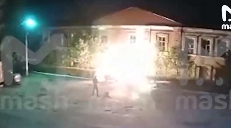 У російському Урюпінську підпалили військкомат, відео