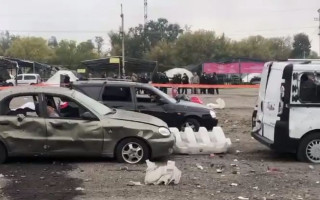 З’явилося відео з місця обстрілу окупантами колони з цивільними у Запоріжжі