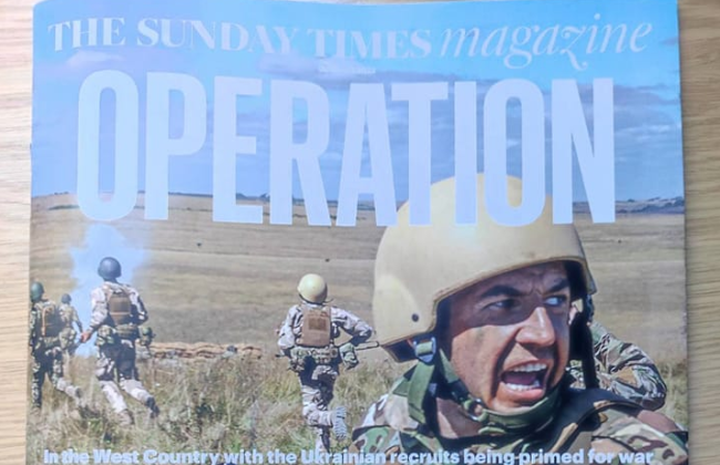 Издание «The Sunday Times» посвятило обложку подготовке военнослужащих ВСУ