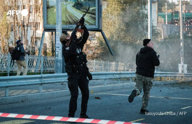 Удар по Киеву дронами-камикадзе: обнародовали фото