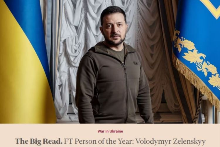 Владимир Зеленский стал человеком года по версии Financial Times