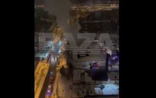 У Москві виникла пожежа на території військової частини, відео