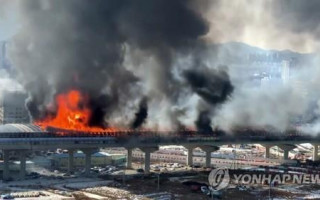 В шумозащитном тоннеле к югу от Сеула произошел масштабный пожар: много пострадавших, есть погибшие
