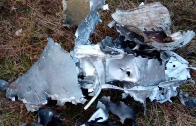 В полиции показали фото ракеты, которую сбили в Киевской области