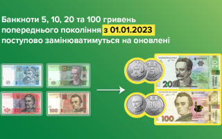 В Україні старі гривні почали міняти на банкноти та монети нового зразку