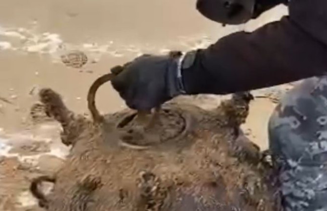 На Одещині підірвали морську міну, відео