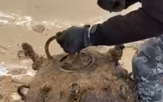 На Одещині підірвали морську міну, відео
