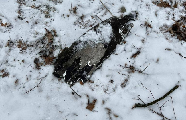 Уламки збитої ракети впали на територію музею Пирогово, фото