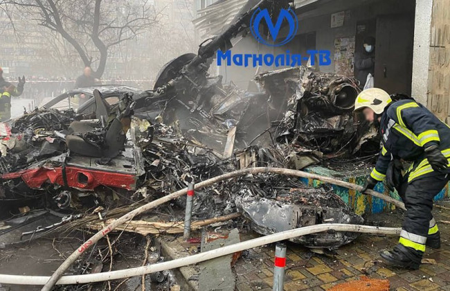 В Броварах рядом с детским садом и жилым домом упал вертолет – глава Киевской ОВА