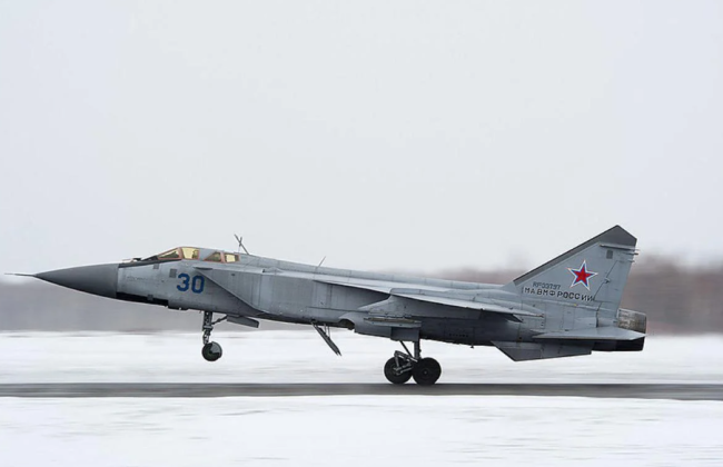 В Беларуси вспыхнул российский истребитель МиГ-31К