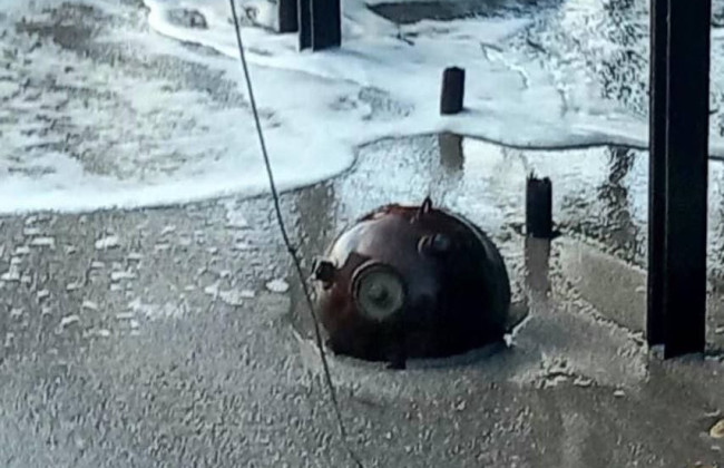 В результате штормовой погоды, на один из пляжей Одесщины волнами вынесло враждебную мину