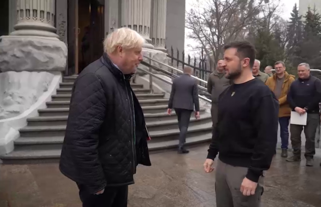 Зеленський зустрівся з Борисом Джонсоном у Києві: відео