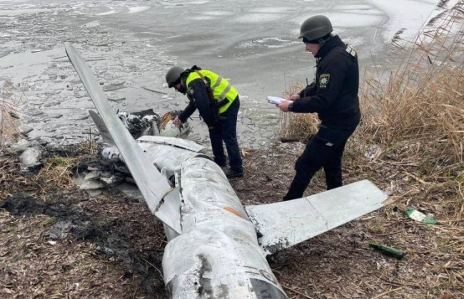 Впала в озеро: поліцейські показали уламки збитої ракети Х-55