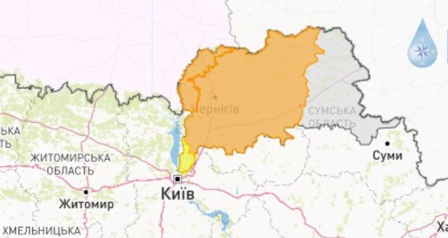 Жителей Киевской и Черниговской областей предупредили о возможном подтоплении сел и дорог
