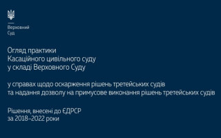 Оскарження рішень третейських судів та надання дозволу на примусове виконання рішень третейських судів: огляд практики КЦС ВС