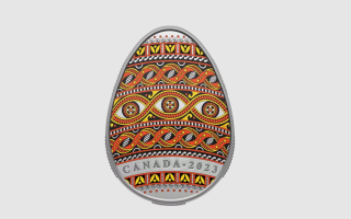 Выполнена в стиле трипольского искусства: Королевский монетный двор Канады выпустил серебряную монету в форме писанки