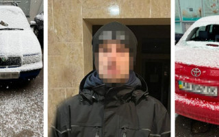 Бил автомобили киевлян: полицейские задержали злоумышленника, фото
