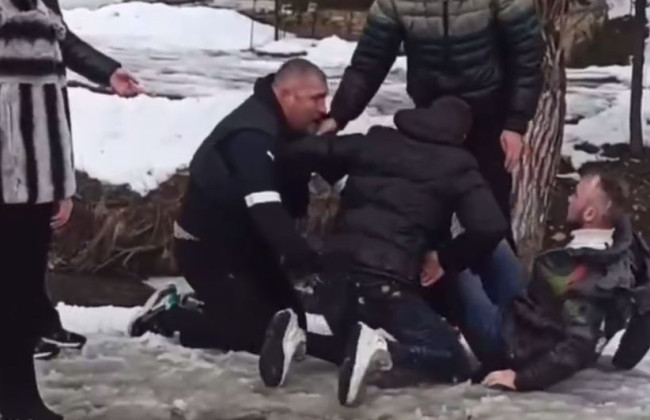 На Львівщині побилися переселенці із місцевими жителями, відео