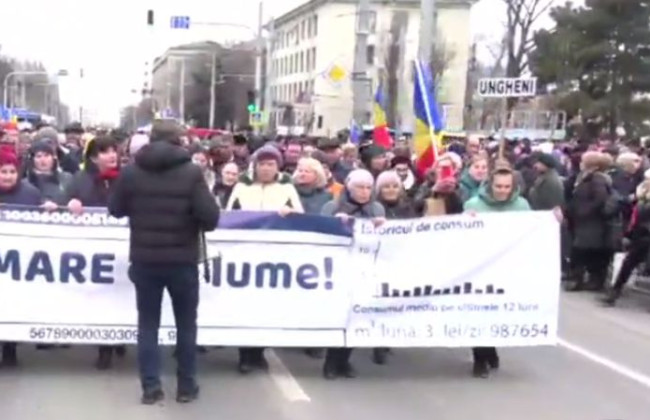 В Молдове прошел антиправительственный протест пророссийской партии, видео