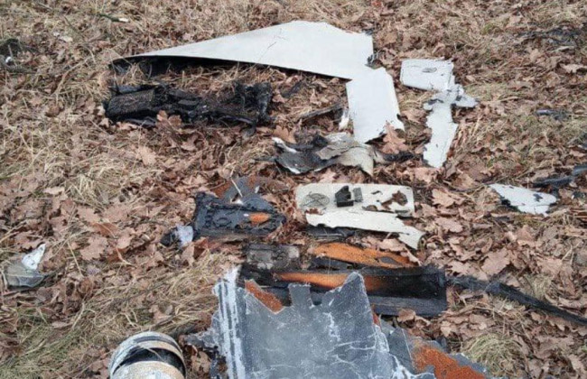 На Київщині показали уламки збитого шахеда, фото