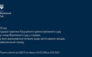 Дела, в которых решался вопрос применения мер обеспечения иска: обзор практики КАС ВС