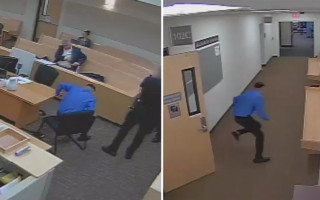 У США підозрюваний у вбивстві втік із зали суду, але ненадовго: відео