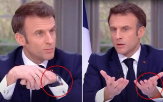 Макрон «незаметно» снял дорогие часы во время обсуждения пенсионной реформы, видео