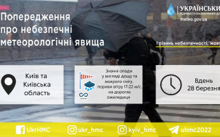 В Киеве ожидают ухудшения погоды: дождь, мокрый снег, на дорогах гололедица – Укргидрометцентр