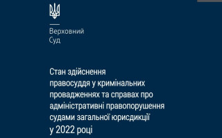Осуществление правосудия в уголовной юстиции: статистические данные за 2022 год