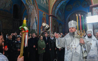 Епіфаній провів Великоднє богослужіння у Михайлівському соборі