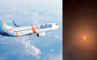 Літак авіакомпанії Fly Dubai загорівся під час зльоту в Непалі, відео