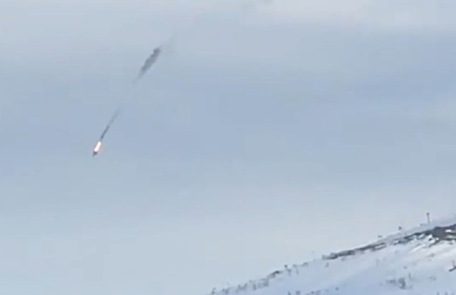 В Мурманской области рф упал военный самолет, видео