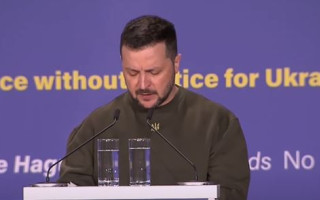Зеленський виступає у Міжнародному кримінальному суді у Гаазі, трансляція
