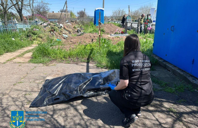 На освобожденной территории Николаевщины обнаружили тела и останки тел убитых людей