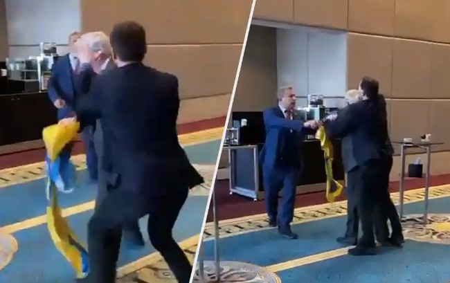 Нардеп Маріковський побився з російським делегатом на саміті в Анкарі через прапор України, відео