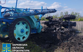 На Харківщині тракторист підірвався на міні, фото