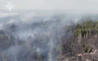 Масштабный пожар под Киевом: появилось видео с высоты птичьего полета