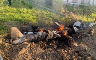 В Нацполиции показали фото обломков вражеских ракет, уничтоженных над Киевщиной