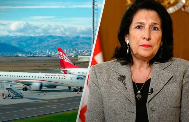 Президентка Грузії оголосила бойкот Georgian Airways за сполучення з рф: розгорівся скандал