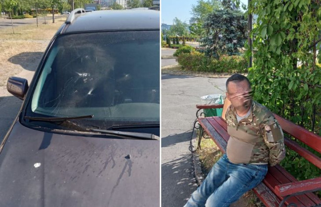 Трощив машину: у Києві судові охоронці затримали автомобільного хулігана