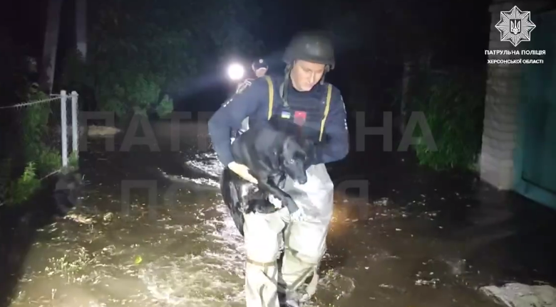 У патрульній поліції показали фрагменти евакуації з Херсонщини: відео