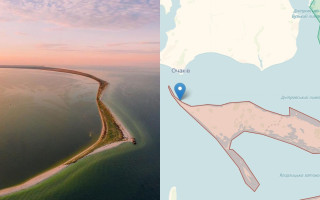 Кинбурнская коса временно стала островом из-за подтопления