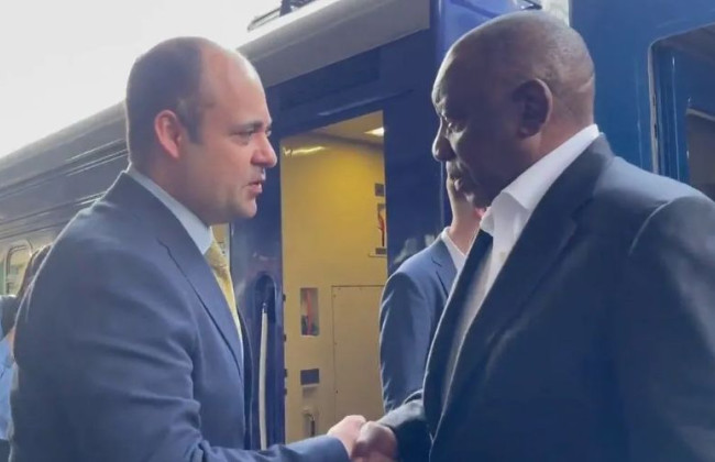 До України прибув президент ПАР Сиріл Рамафоса, відео