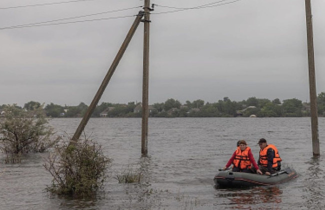 Анджеліна Джолі показала наслідки руйнування росіянами Каховської ГЕС